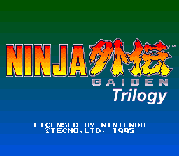 Ninja Gaiden Trilogy (USA) Title Screen